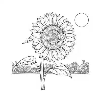 Bright Sunflower Facing Sun in Field (1)