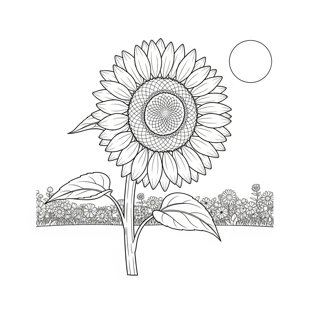 Bright Sunflower Facing Sun in Field (1)