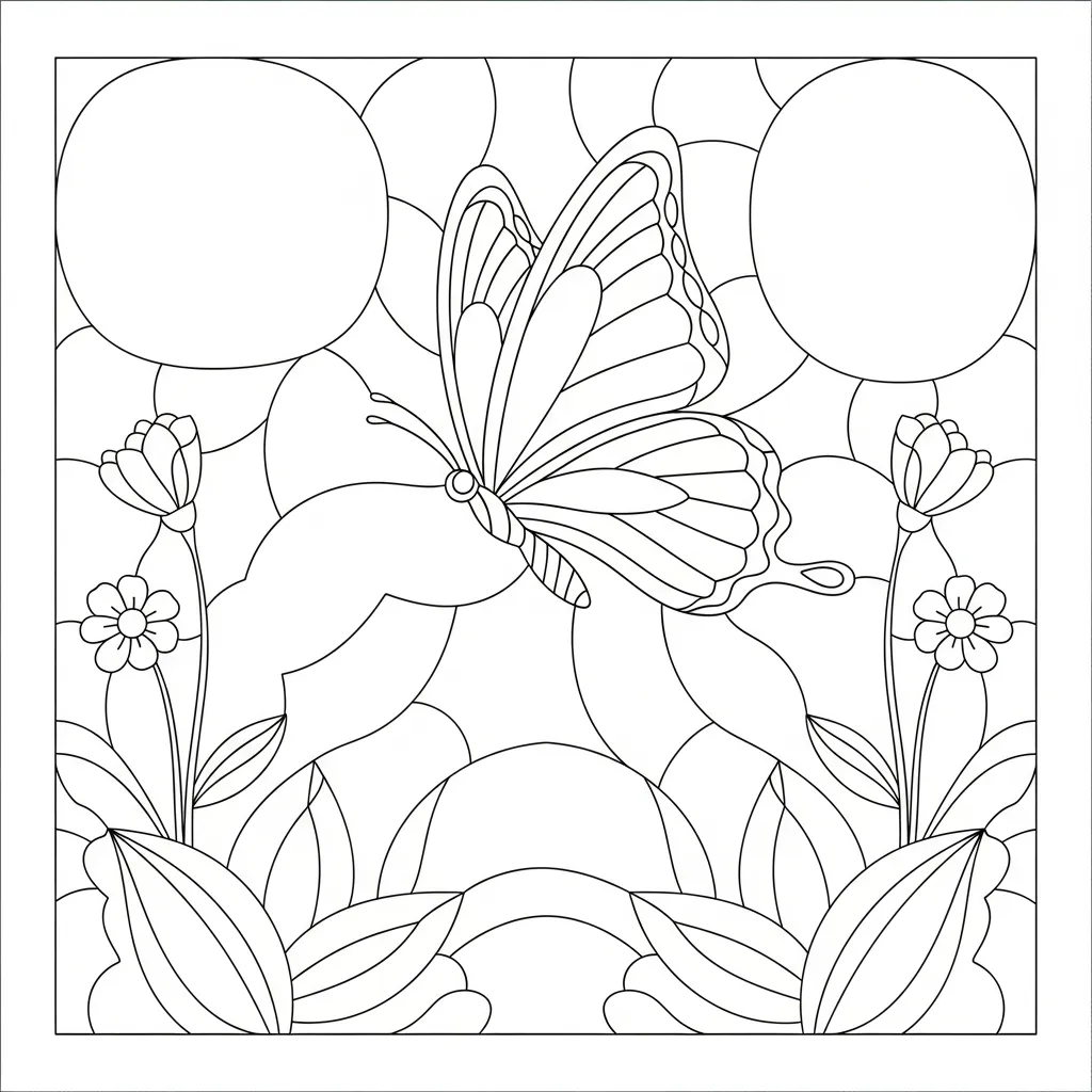 Butterfly Fluttering Over Garden Plants (1)
