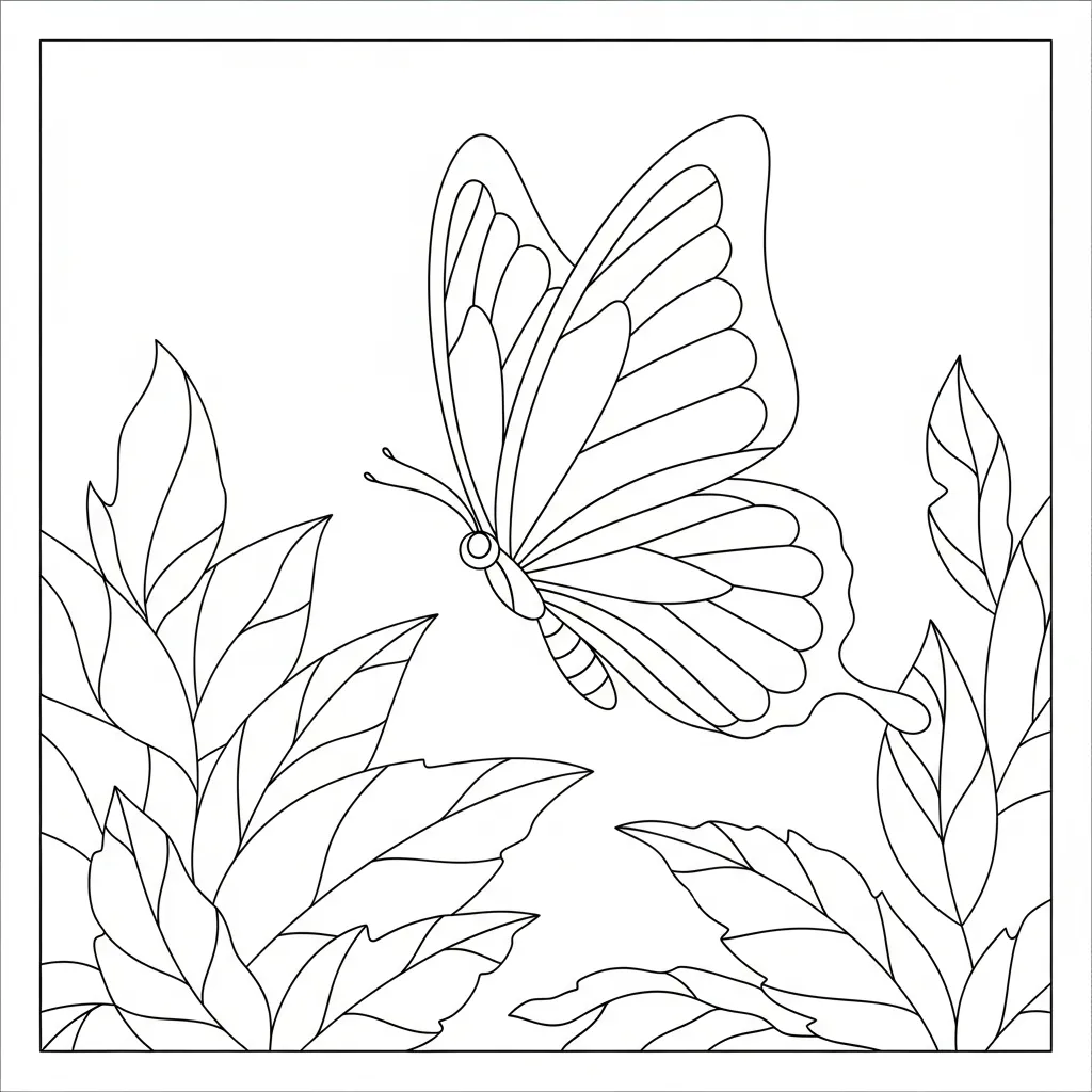 Butterfly Fluttering Over Garden Plants (3)