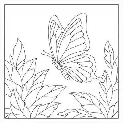 Butterfly Fluttering Over Garden Plants (3)