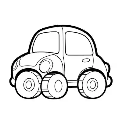 Cartoon Car Coloring Page for Kids (1)