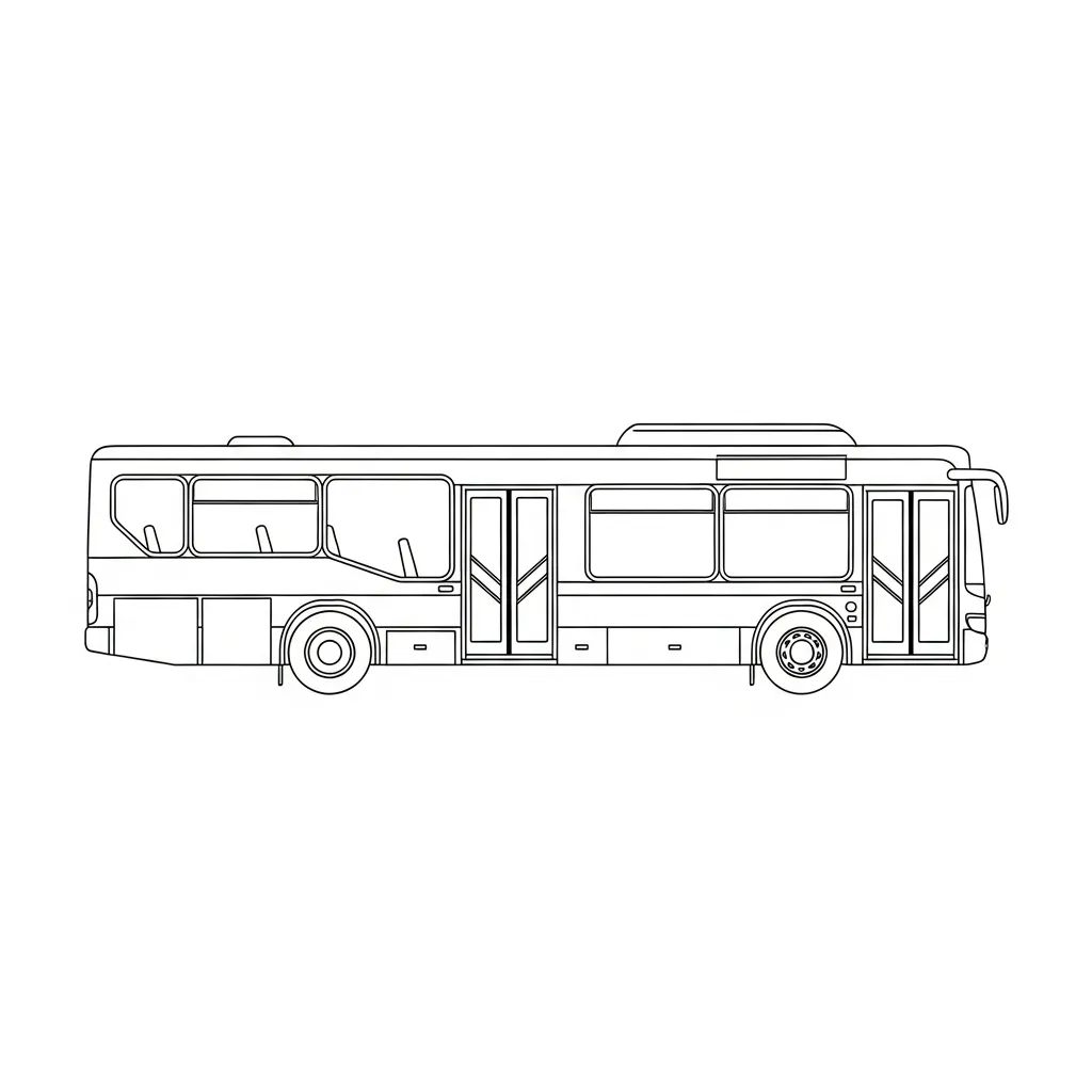City Bus Drawing Coloring Page (2)