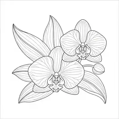 Delicate Orchid Bloom in Tropical Setting (1)