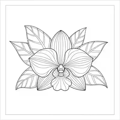 Delicate Orchid Bloom in Tropical Setting (2)