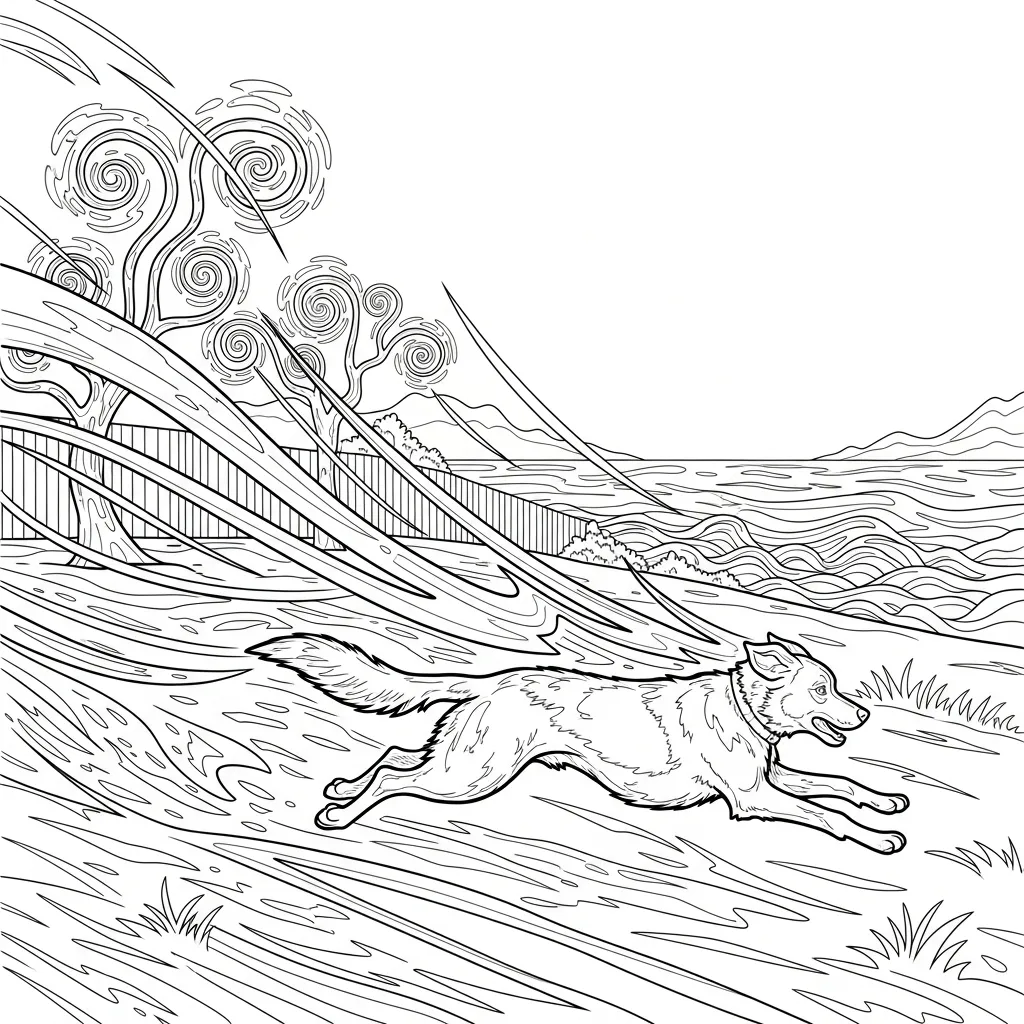 Dog Playing Near Backyard and Beach (3)