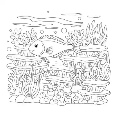 Fish Swimming Through Coral Reef (1)