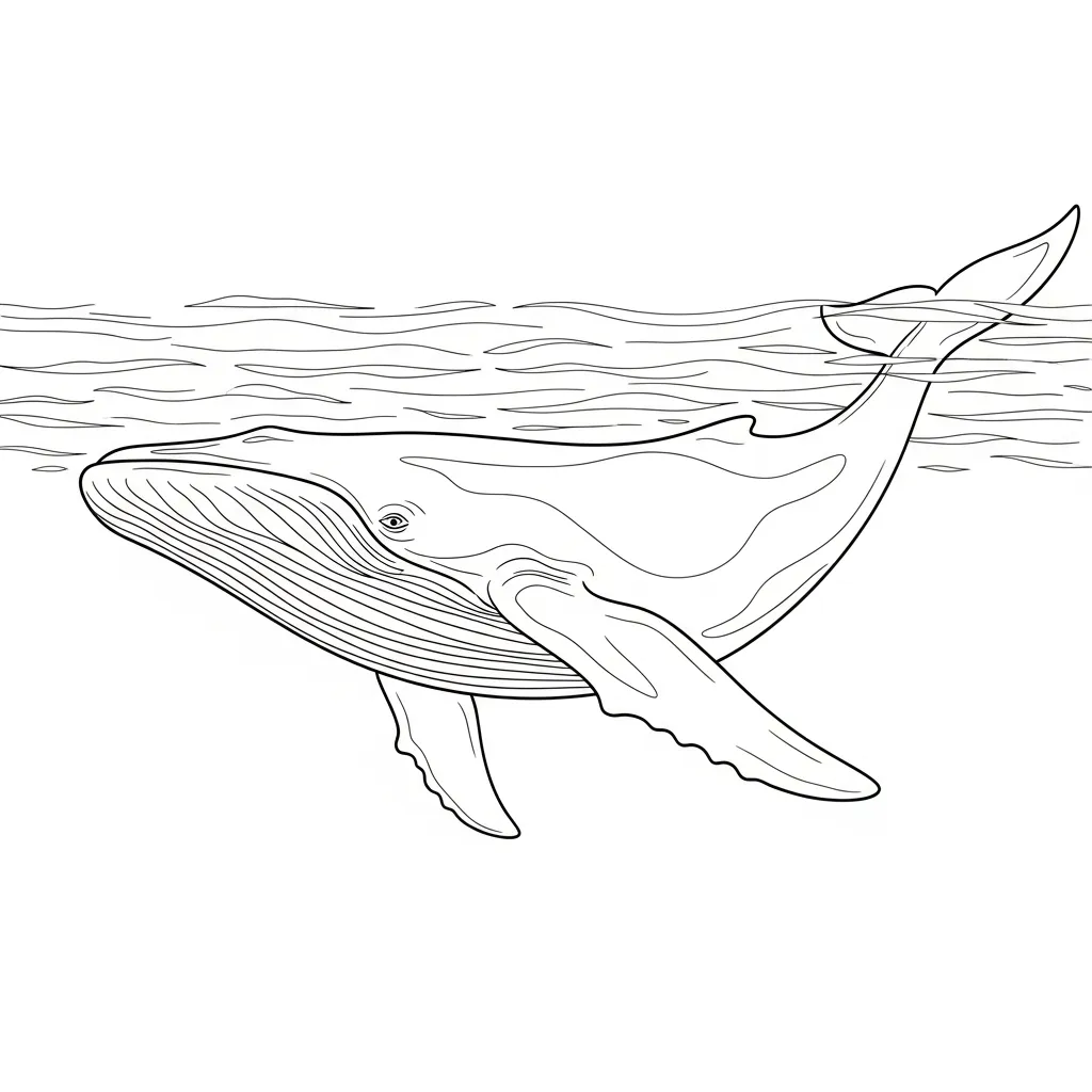 Intricate Whale Underwater Coloring Page (1)