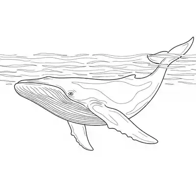 Intricate Whale Underwater Coloring Page (1)