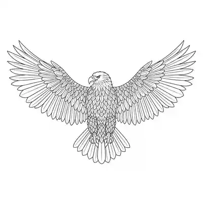 Majestic Eagle Detailed Coloring Page (1)