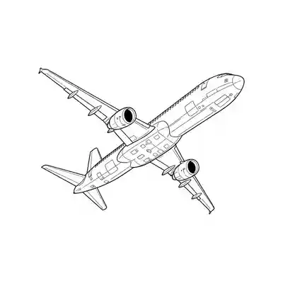Fighter Jet Drawing Coloring Page (1)