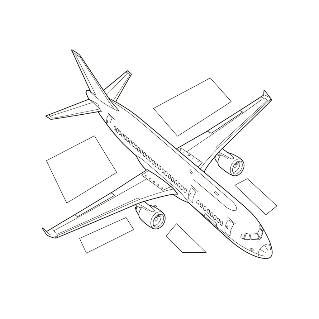 Fighter Jet Drawing Coloring Page (2)