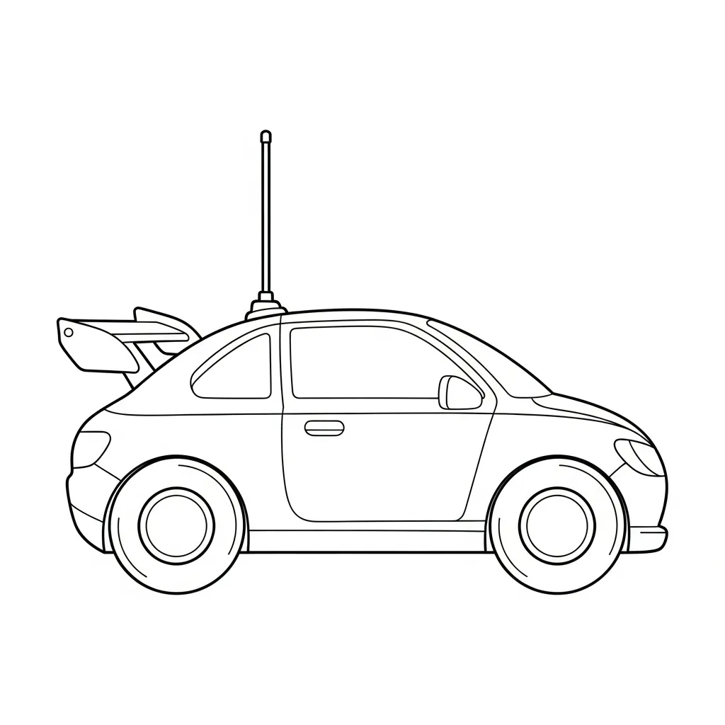 Remote Control Car Coloring Page (1)