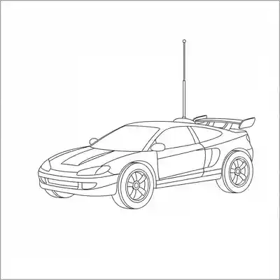 Remote Control Car Coloring Page (2)