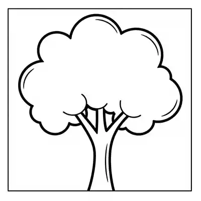 Simple Tree Coloring Page for Kids (3)