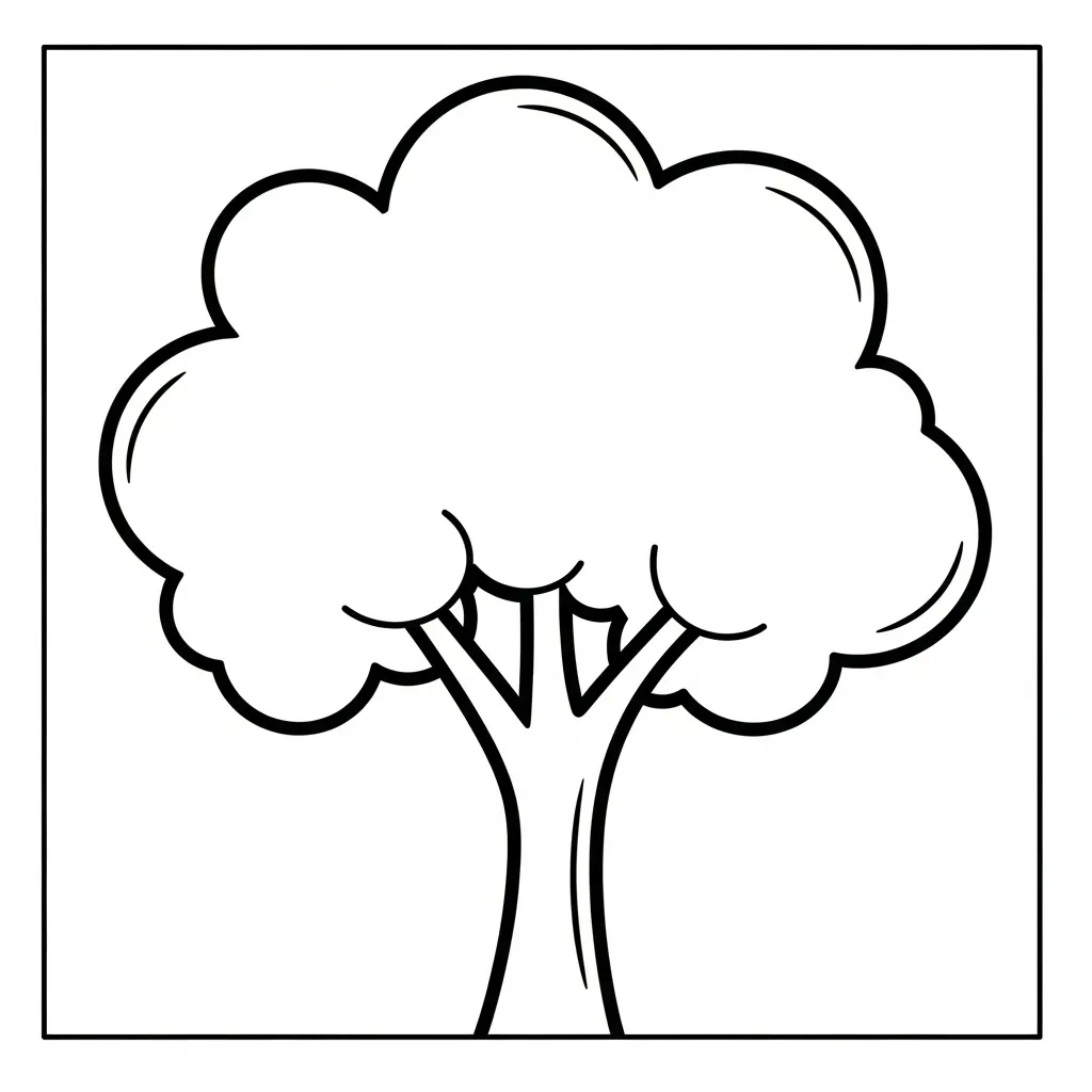 Simple Tree Coloring Page for Kids (3)