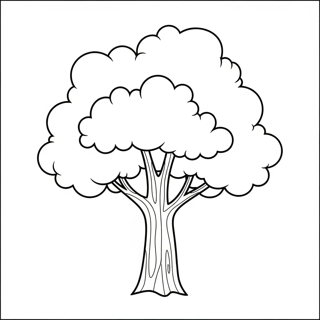Simple Tree Coloring Page for Kids (4)