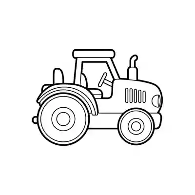 Toy Tractor Coloring Page for Kids (1)